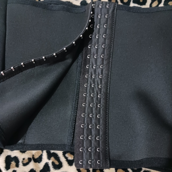 Women Black zip corset belly Tummy control faja - Picture 4 of 14